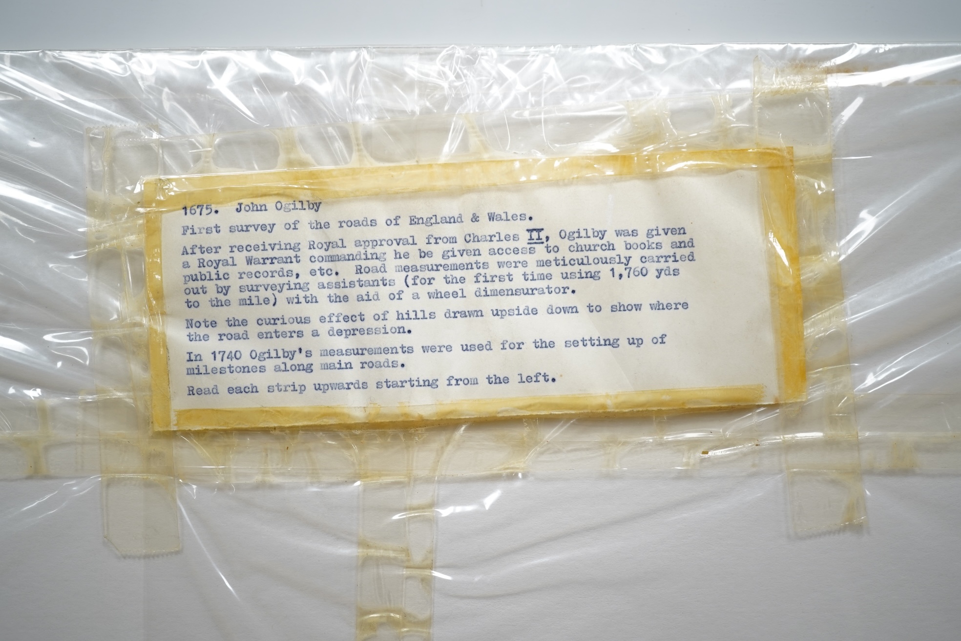 John Ogilby (1600-1676), a Coloured Road Map 